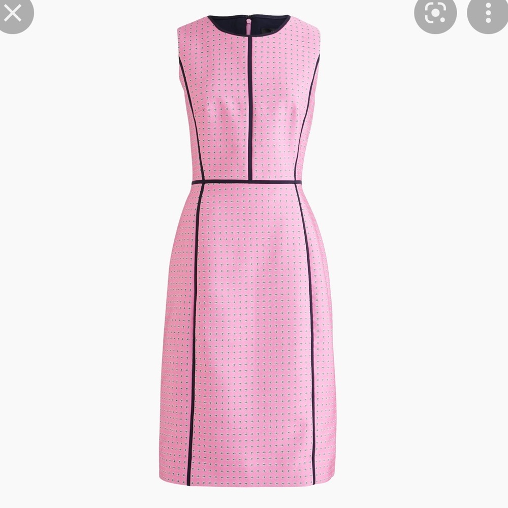 NWT J. Crew dress coral and navy color size 12